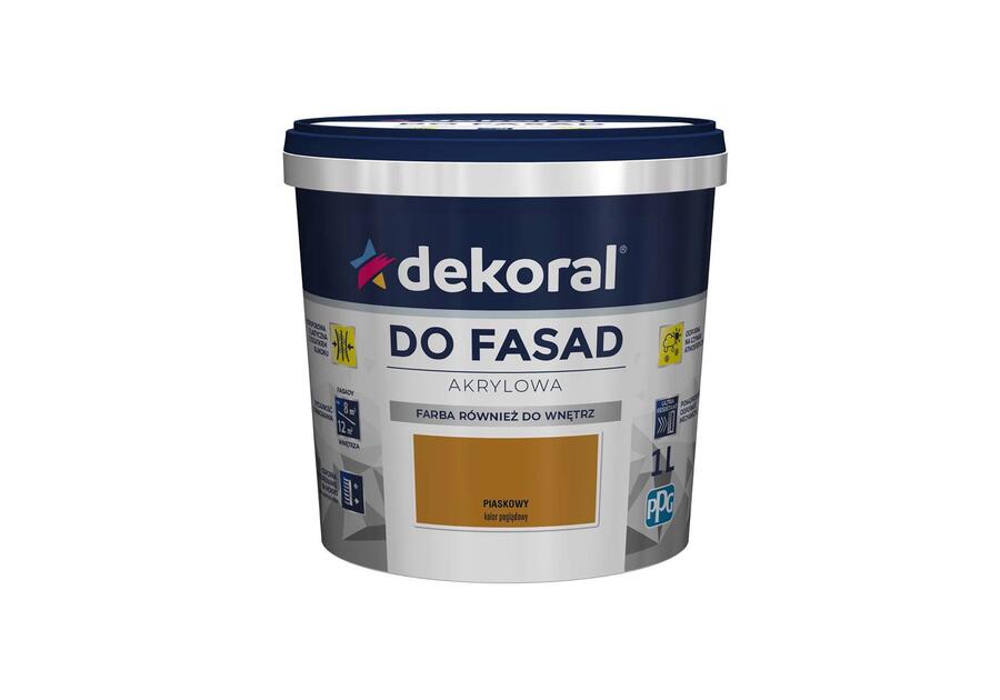 Zdjęcie: Farba fasadowa piaskowa 1 L Polinit DEKORAL