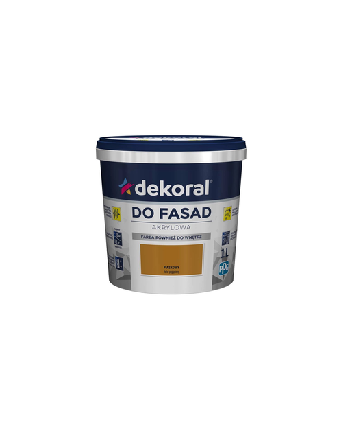 Zdjęcie: Farba fasadowa piaskowa 1 L Polinit DEKORAL