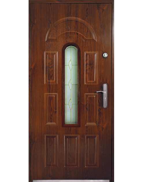 Zdjęcie: Drzwi zewnętrzne 90 cm lewe Jamajka orzech SPUTNIK