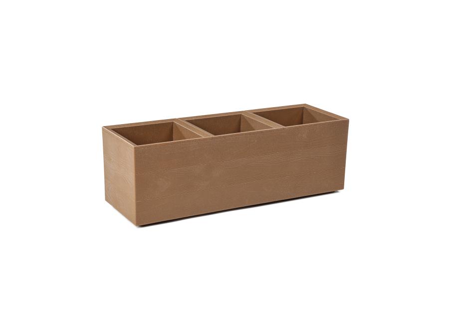 Zdjęcie: Kwietnik Karo 900x300x300 mm deska wood, naturalne drewno LAMELA