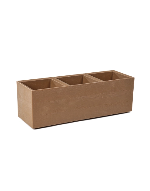 Zdjęcie: Kwietnik Karo 900x300x300 mm deska wood, naturalne drewno LAMELA