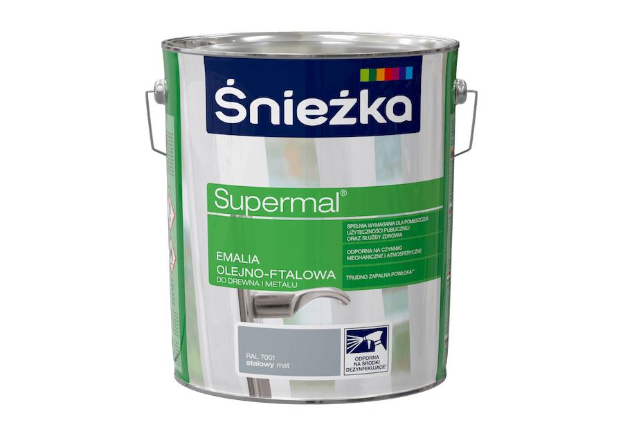 Zdjęcie: Emalia Supermal matowy stalowy R7001 10L ŚNIEŻKA