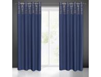Zdjęcie: Zasłona gotowa Dafne 140 x 240 cm granatowy EUROFIRANY