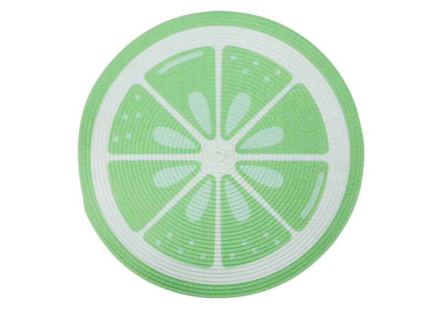 Zdjęcie: Mata słomkowa Tropicana okrągła średnica 38 cm dekoracja limonka ALTOM DESIGN