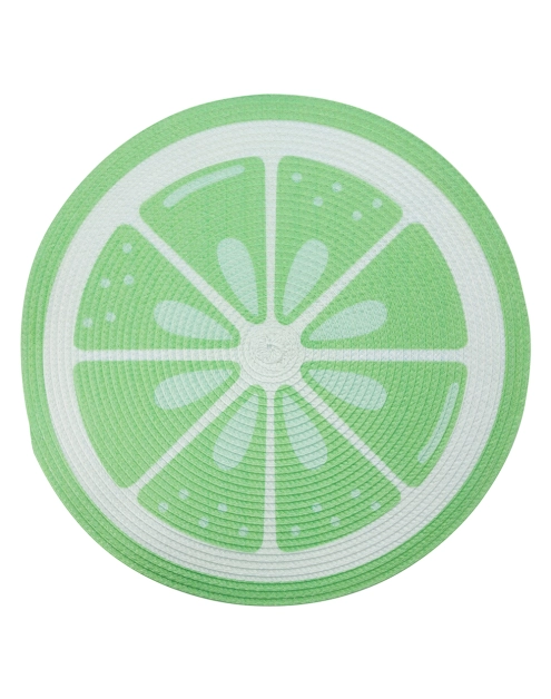 Zdjęcie: Mata słomkowa Tropicana okrągła średnica 38 cm dekoracja limonka ALTOM DESIGN