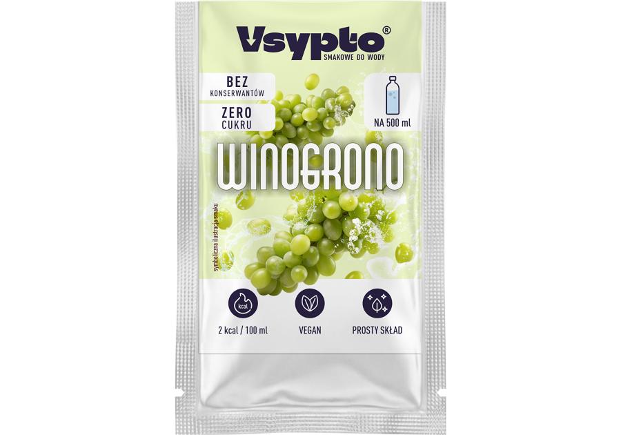 Zdjęcie: Napój w proszku do wody o smaku winogrono jasne 3 g VSYPTO
