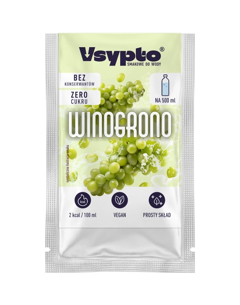 Zdjęcie: Napój w proszku do wody o smaku winogrono jasne 3 g VSYPTO