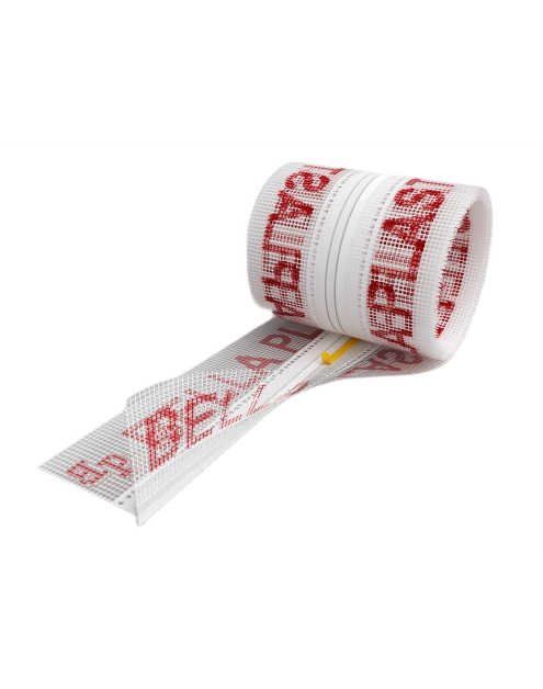 Zdjęcie: Listwa okapnikowa PVC BP14 RF L2500, podtynkowa, zwijana, z siatką BELLA PLAST