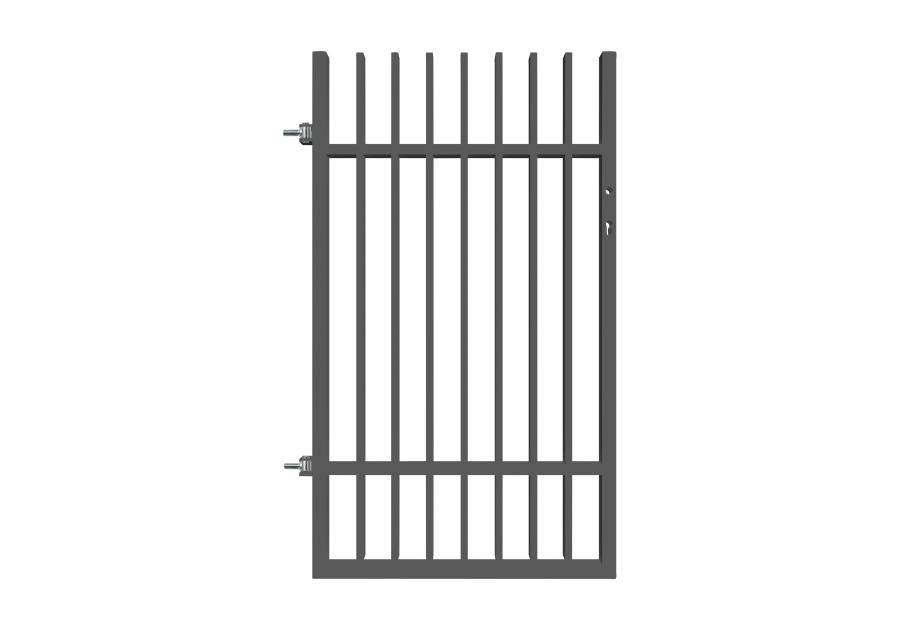 Zdjęcie: Furtka Anika 0,90 m, 1,50 m, stal ocynk+RAL7016 struktura lewa, z elektrozaczepem POLBRAM