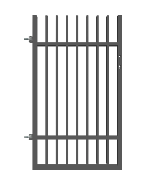 Zdjęcie: Furtka Anika 0,90 m, 1,50 m, stal ocynk+RAL7016 struktura lewa, z elektrozaczepem POLBRAM