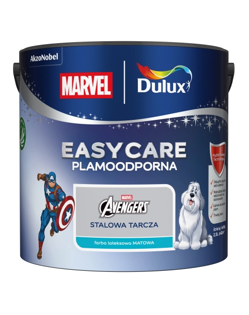 Zdjęcie: Farba lateksowa 2,5 L stalowa tarcza matowa EASYCARE DISNEY
