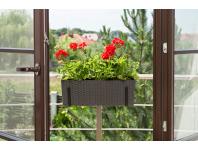 Zdjęcie: Kwietnik Begonia 190x560 mm rattan, grafit metalik LAMELA