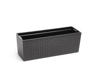 Zdjęcie: Kwietnik Begonia 190x560 mm rattan, grafit metalik LAMELA