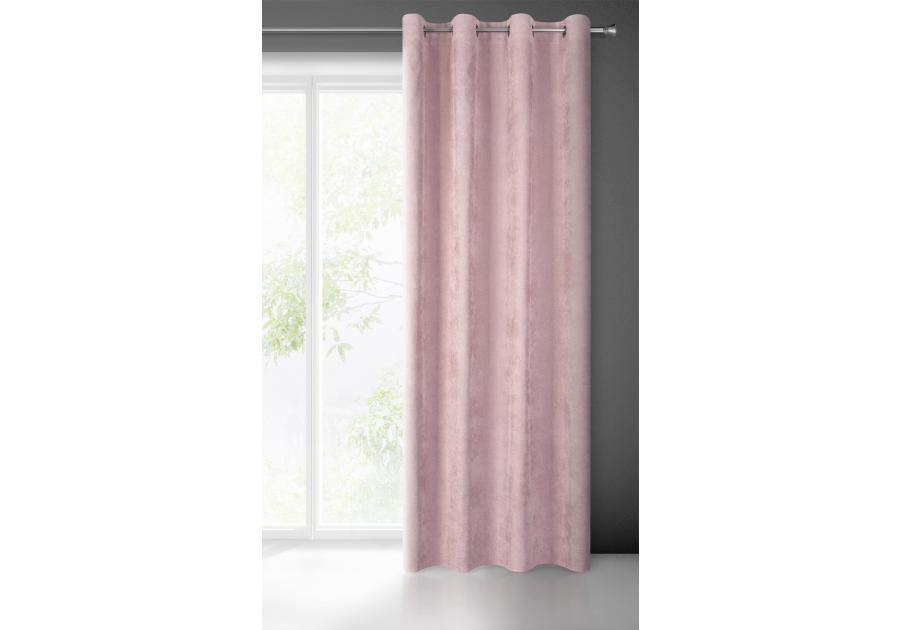 Zdjęcie: Zasłona gotowa Julie 140 x 250 cm pudrowy róż EUROFIRANY