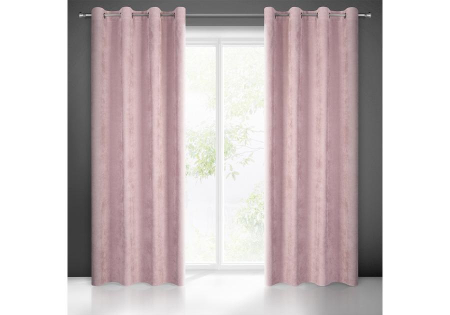 Zdjęcie: Zasłona gotowa Julie 140 x 250 cm pudrowy róż EUROFIRANY