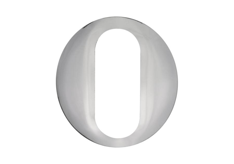 Zdjęcie: Cyfra 0 aluminiowa, chrom 37 mm METRO