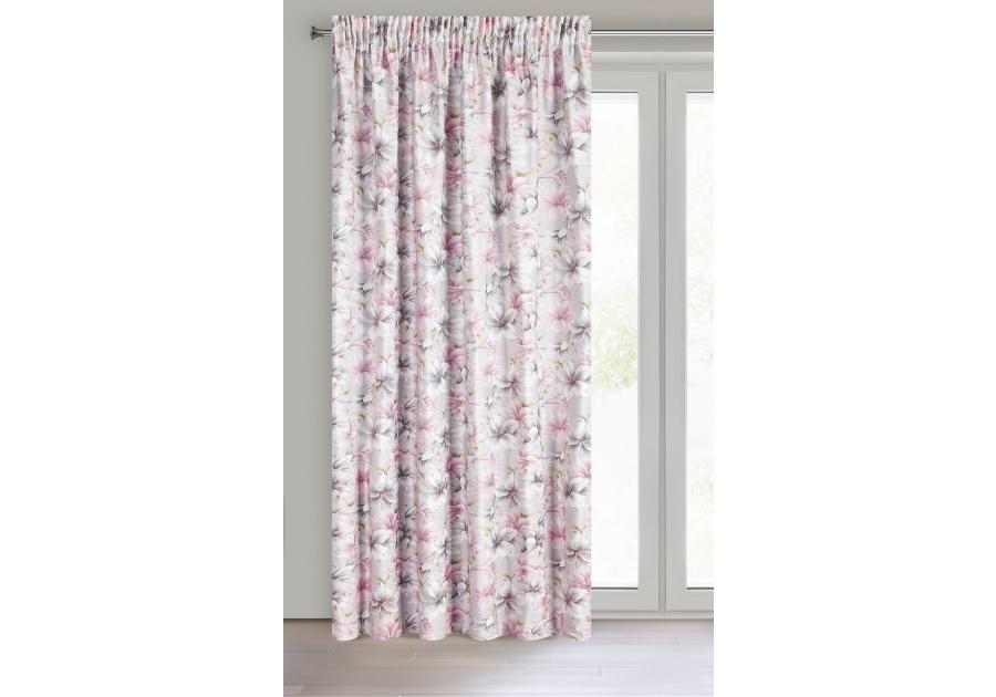 Zdjęcie: Zasłona gotowa Larysa na taśmie 140x270 cm różowy EUROFIRANY