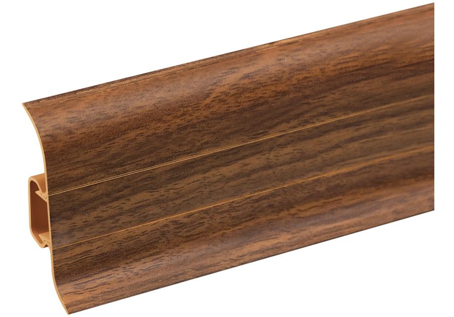 Zdjęcie: Listwa przypodłogowa PVC Premium Classic 22x59 mm; 2,20 m Dąb Palony Mat CEZAR