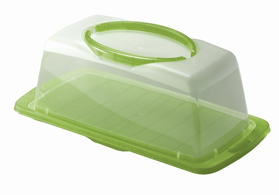 Zdjęcie: Pojemnik na ciasto Dolce prostokątny 40x20x15 cm zielony DOMOTTI