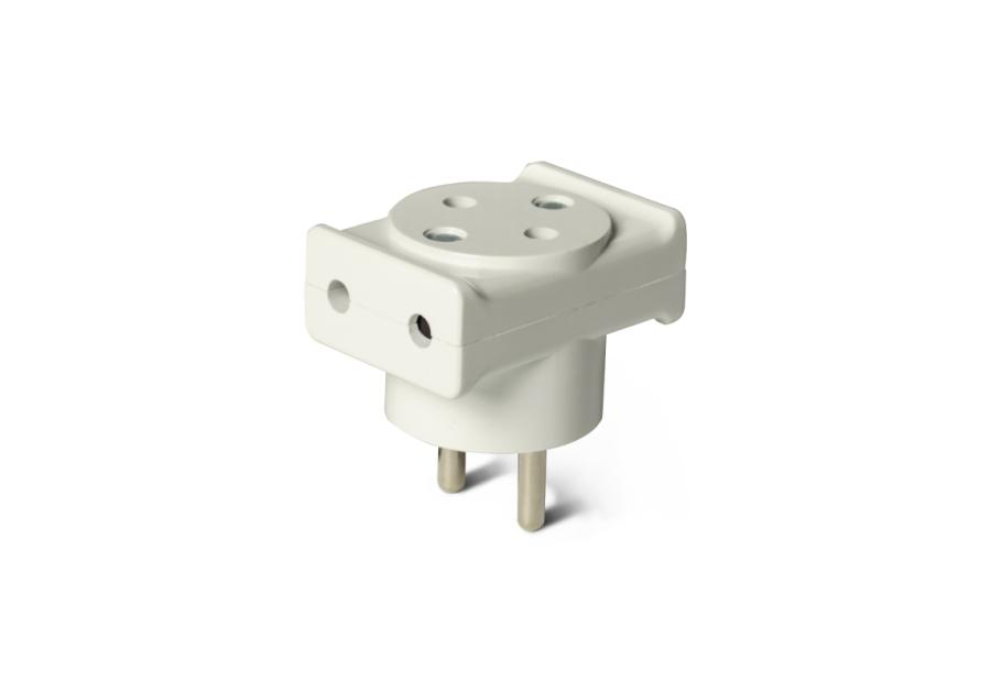 Zdjęcie: Rozgałęźnik elektryczny, 3x10A z przesłoną, biały DPM SOLID