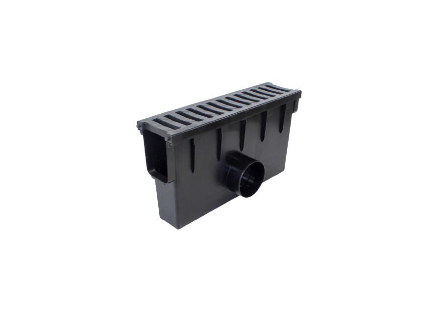 Zdjęcie: Odwodnienie liniowe studzienka zbiorcza krata PVC A 15, 500x131x280 mm ZMM MAXPOL