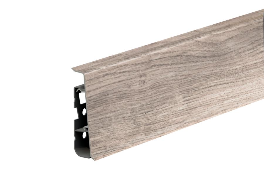 Zdjęcie: Listwa przypodłogowa PVC Hi Line Prestige 2,2x7,5 cm 2,50 m Hikora Disco Mat CEZAR