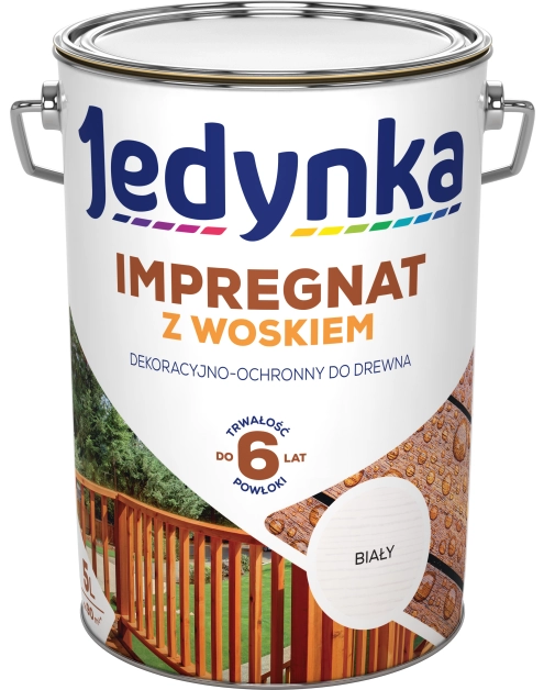 Zdjęcie: Impregnat do drewna z woskiem biały 5 L JEDYNKA