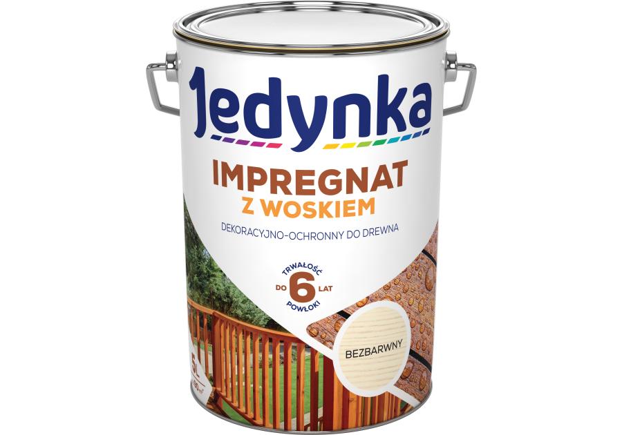 Zdjęcie: Impregnat do drewna z woskiem bezbarwny 5 L JEDYNKA