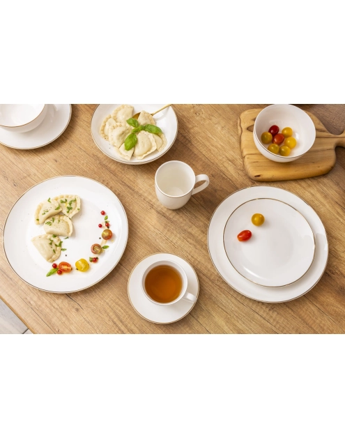 Zdjęcie: Talerz głęboki 20 cm porcelana kremowa new Bella Złota Linia ALTOMDESIGN