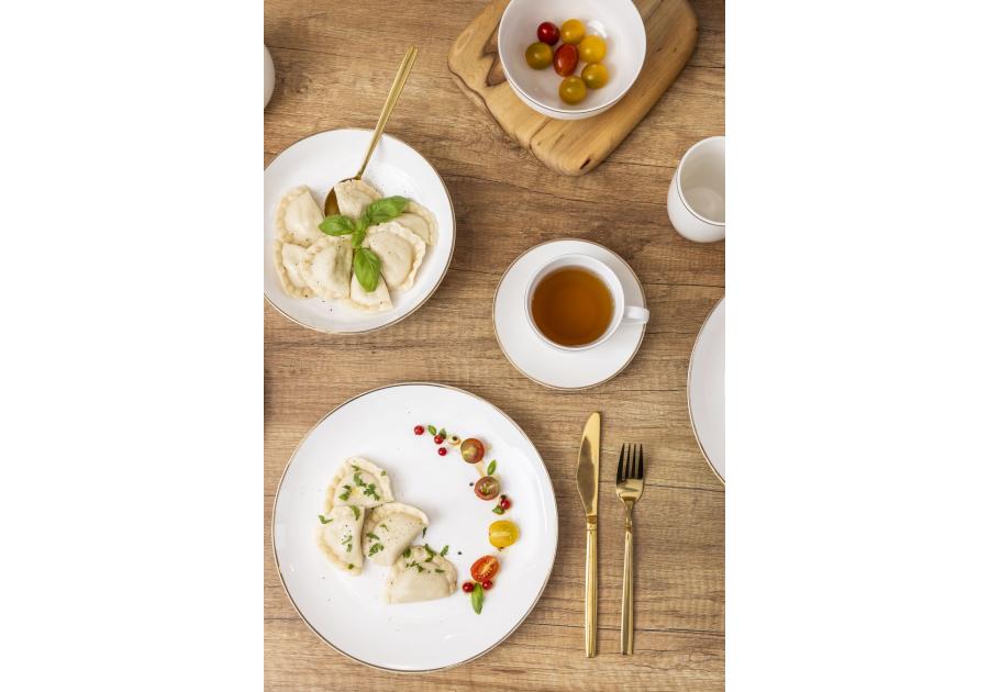 Zdjęcie: Talerz głęboki 20 cm porcelana kremowa new Bella Złota Linia ALTOMDESIGN