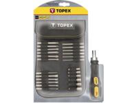 Zdjęcie: Końcówki wkrętakowe i nasadki z uchwytem, zestaw 26 sztuk TOPEX