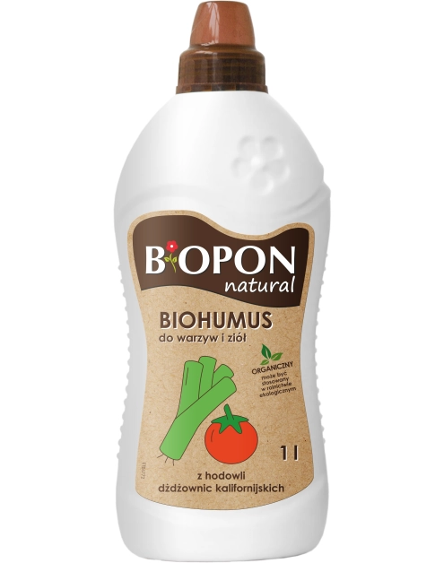 Zdjęcie: Biohumus do warzyw i ziół w płynie 1 L BIOPON