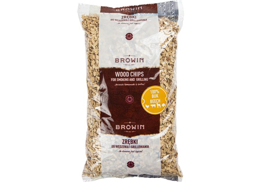 Zdjęcie: Zrębki wędzarnicze, buk, 750 g, średnie KL8 BROWIN