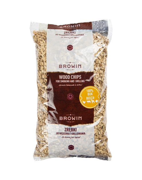 Zdjęcie: Zrębki wędzarnicze, buk, 750 g, średnie KL8 BROWIN