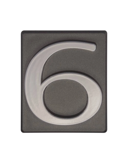 Zdjęcie: Cyfra 6 lub 9 PCV samoprzylepna 4x4,7 cm grafit DOMINO