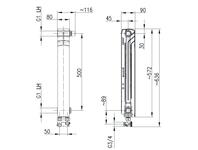 Zdjęcie: element grzejnikowy prawy G500 F/D/1 z dolnym zasilaniem krzyżowym KFA