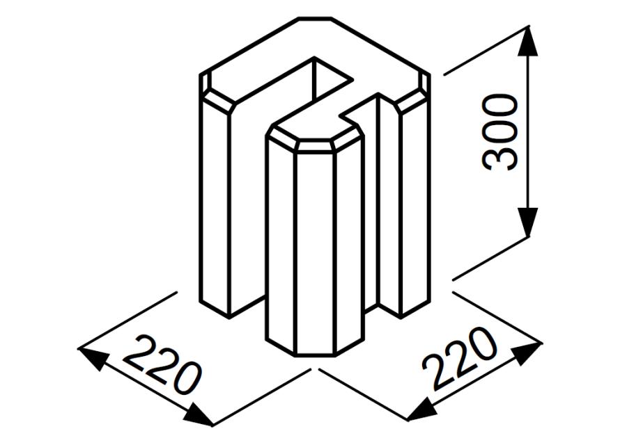Zdjęcie: Łącznik deski podmurówki ogrodzenia prosty ŁDP30 JONIEC