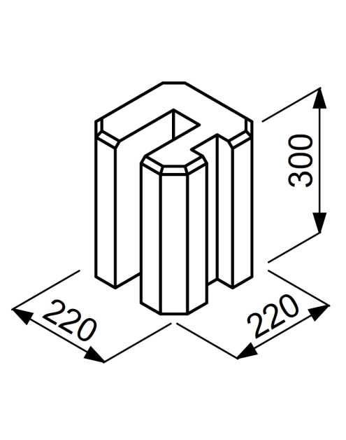 Zdjęcie: Łącznik deski podmurówki ogrodzenia prosty ŁDP30 JONIEC