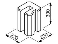 Zdjęcie: Łącznik deski podmurówki ogrodzenia prosty ŁDP30 JONIEC