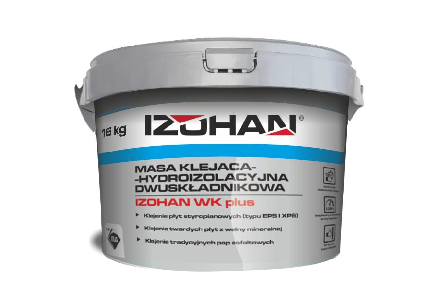 Zdjęcie: Masa klejąco-hydroizolacyjna dwuskładnikowa WK plus IZOHAN