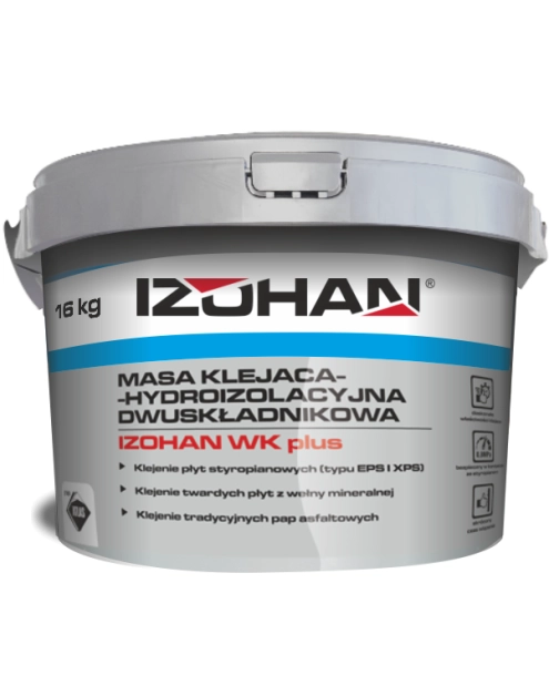 Zdjęcie: Masa klejąco-hydroizolacyjna dwuskładnikowa WK plus IZOHAN