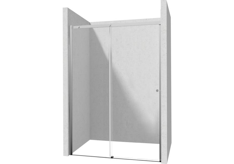 Zdjęcie: Drzwi przesuwne Kerria Plus chrom 170 cm z powłoką, szkło Totalwhite DEANTE