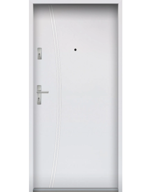 Zdjęcie: Drzwi wejściowe do mieszkań Bastion R-61 Biały 90 cm prawe ODP KR CENTER
