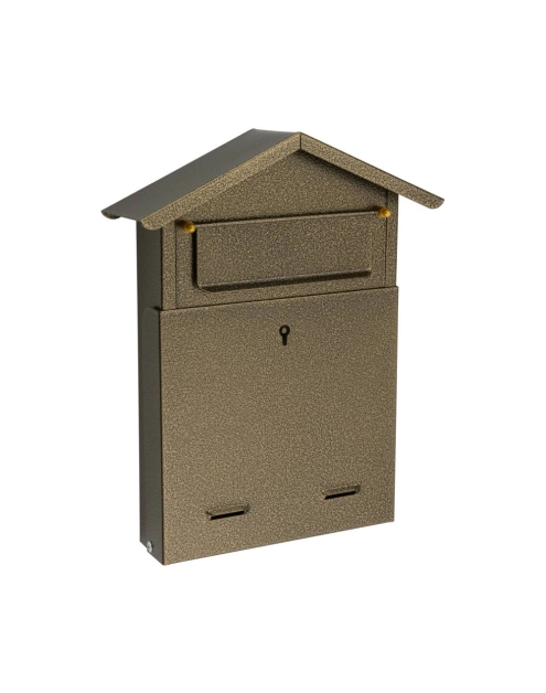 Zdjęcie: Skrzynka na listy szyld02 domek skośny antyk złoty METRO