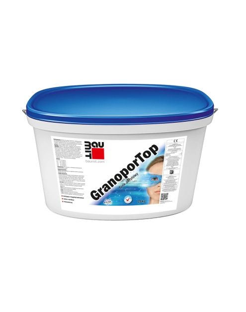 Zdjęcie: Tynk akrylowy GranoporTop K1,5 - kolor biały Life 0019 - 25 kg BAUMIT