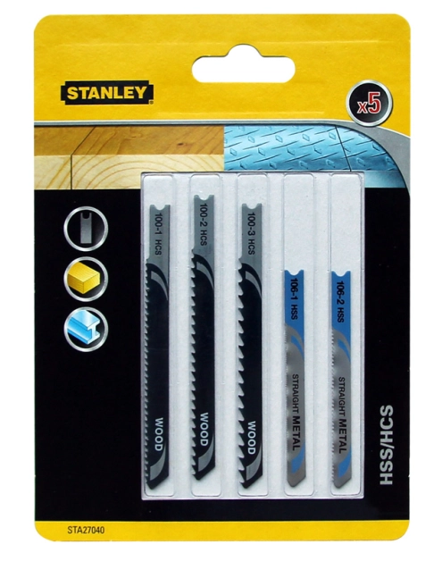 Zdjęcie: Brzeszczot do wyrzynarek typ U 5 szt. mieszany STANLEY