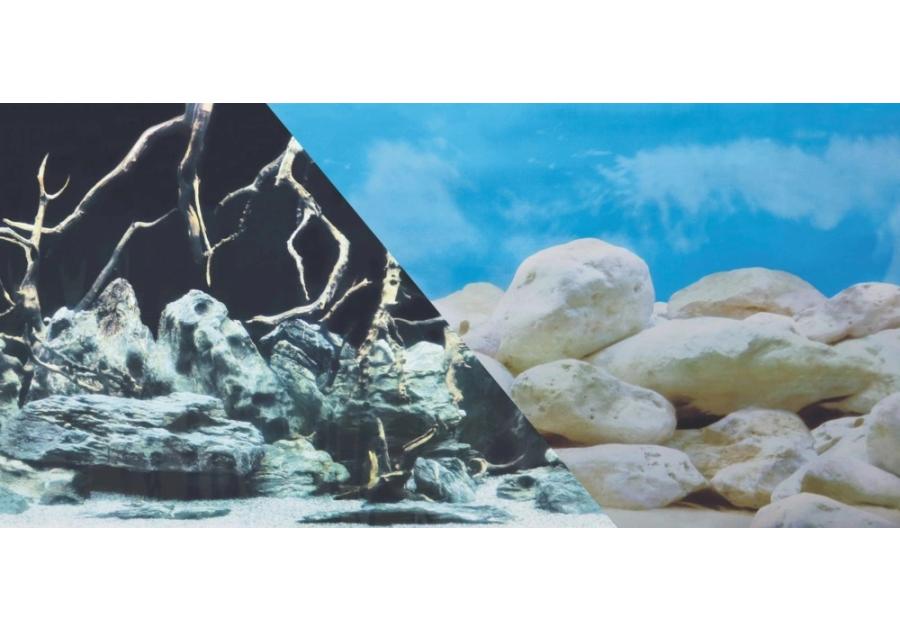 Zdjęcie: Tło do akwarium dwustronne korzenie/kamienie 50x80 cm ZOLUX