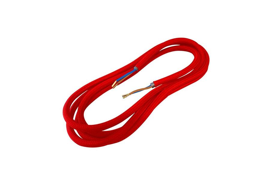 Zdjęcie: Przewód elektryczny w oplocie, czerwony, 3 m DIC0330 DPM SOLID