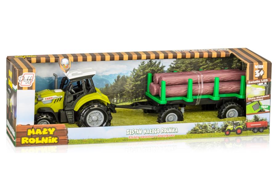Zdjęcie: Traktor z przyczepą do drewna 550-10P zabawka DAFFI