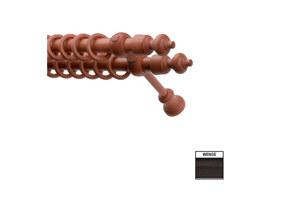 Zdjęcie: Karnisz podwójny Hermes 400 cm wenge KARWEL